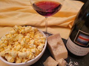 Pinot Noir and popcorn cheese