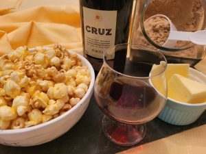 Caramel popcorn with Tawny Port